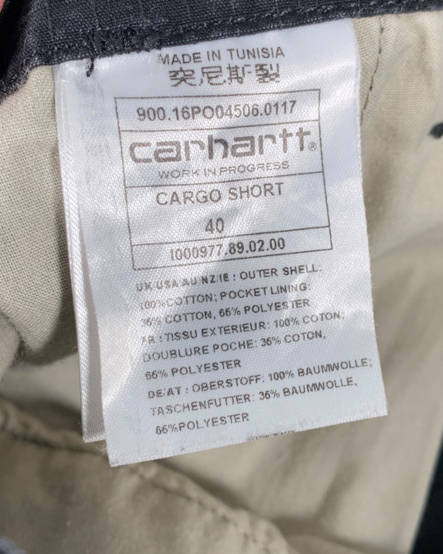 Short Carhartt "Cargo Short" ( XL / US 40 / FR 50 )