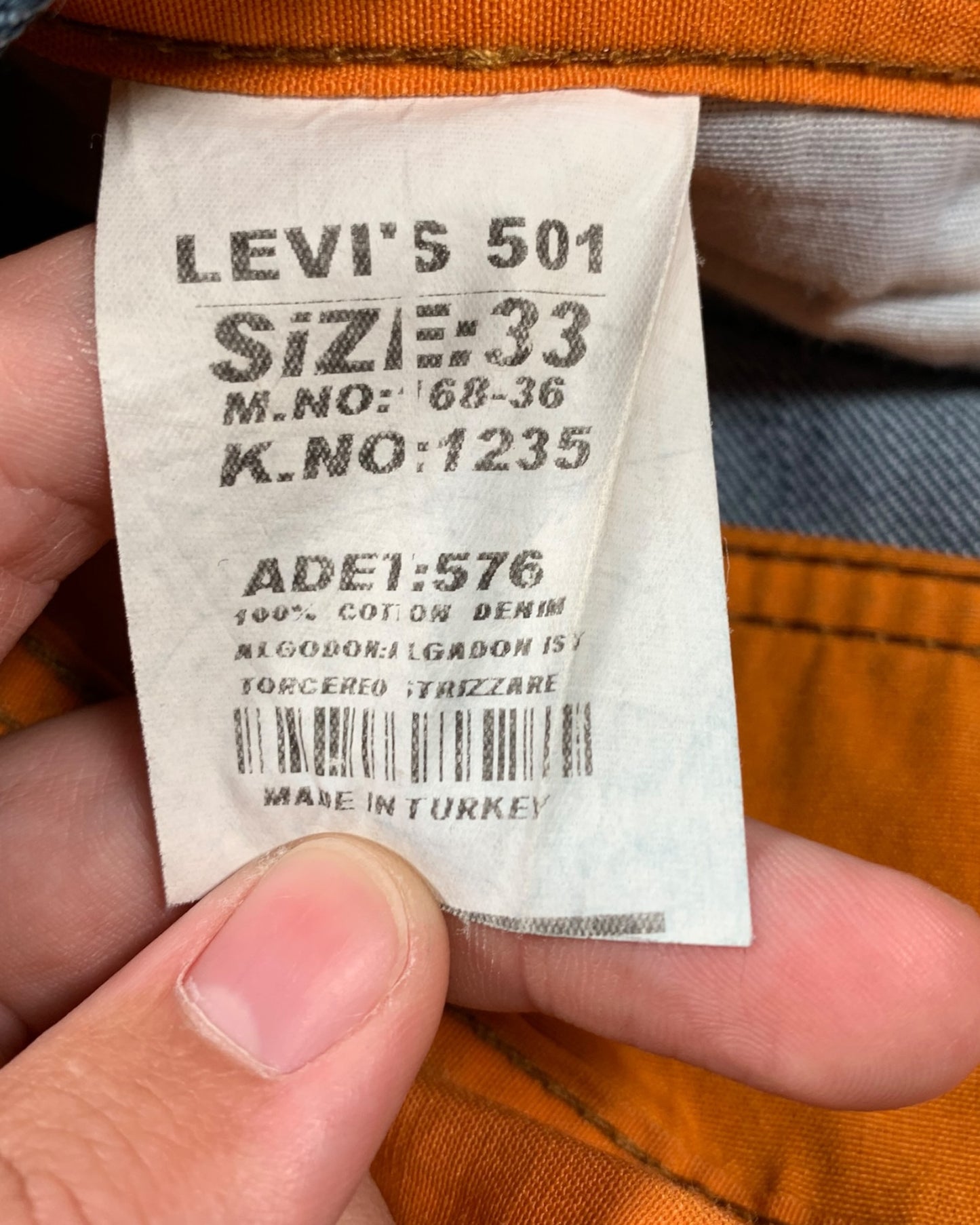 Jean Levi's 507 W33 L34 ( M / US 33 / FR 42 )