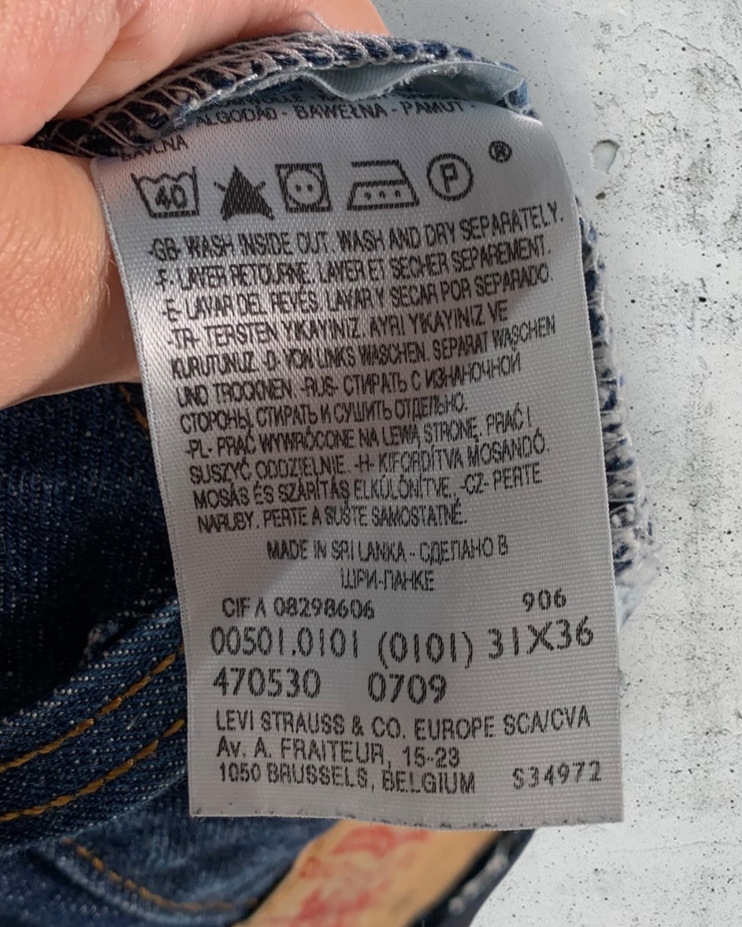 Jean Levi's 501 W31 L36 ( S / US 31 / FR 38-40 )