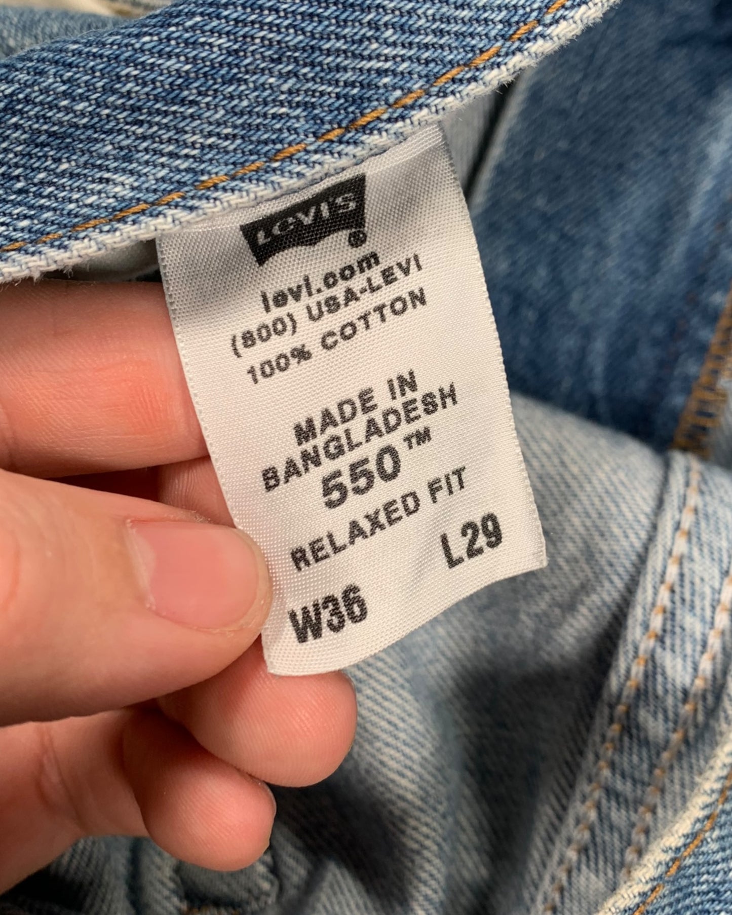 Jean Levi's 550 W36 L29 ( L / US 36 / FR 44-46 )