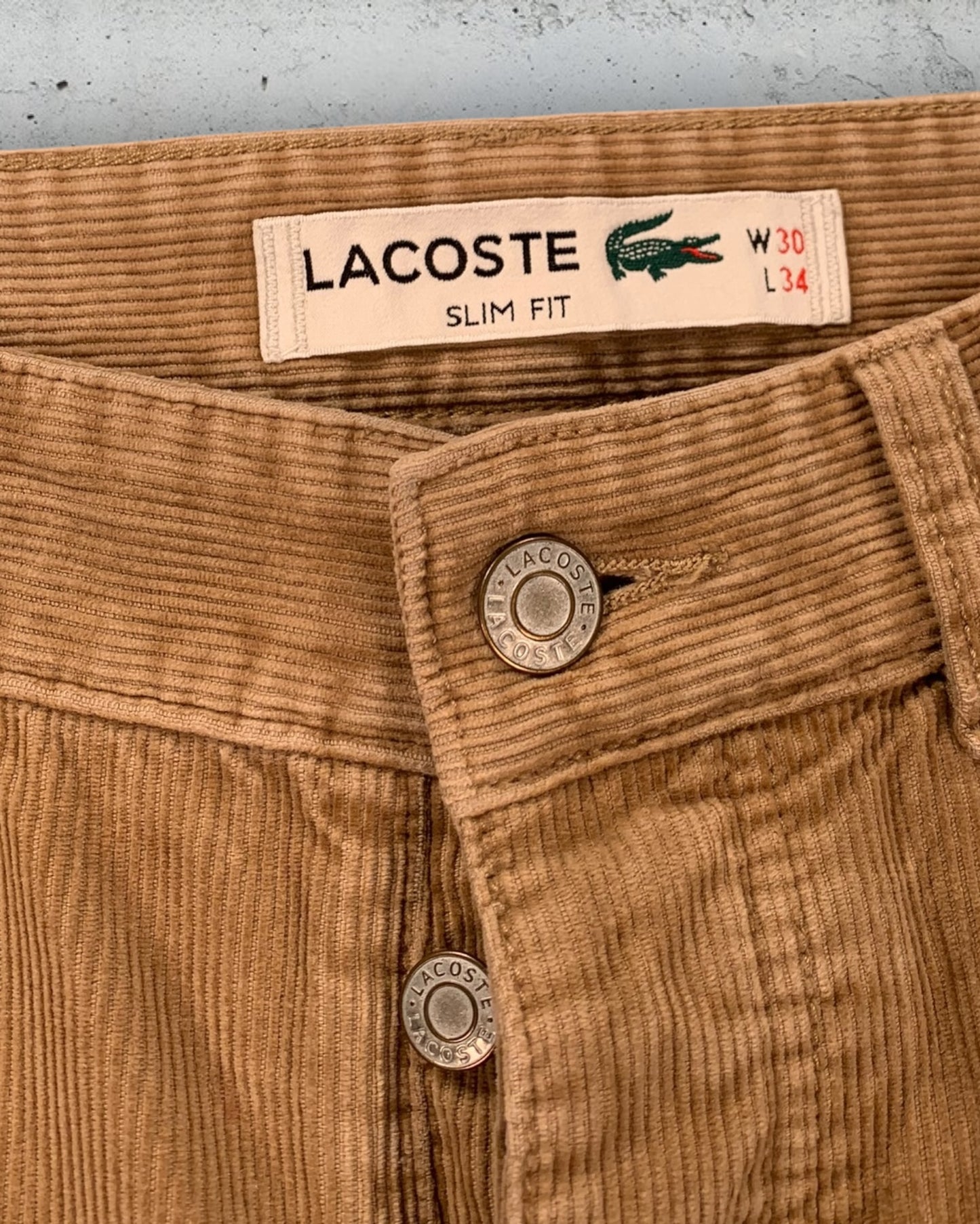 Pantalon En Velours Lacoste W30 L34 ( S / US 30 / FR 38 )