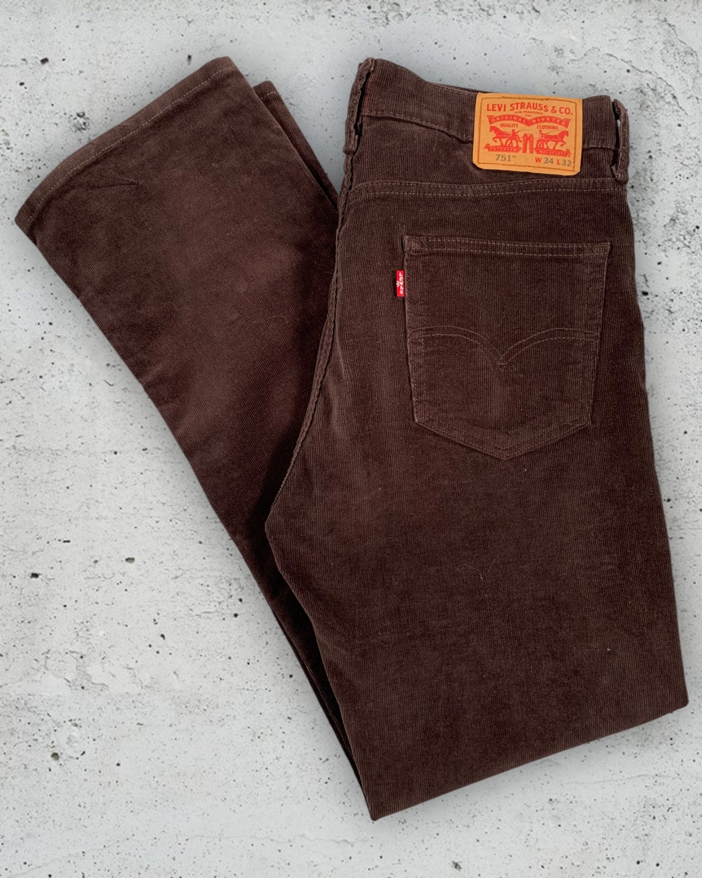 Pantalon En Velours Levi's 751 W34 L32 ( L / US 34 / FR 42-44 )