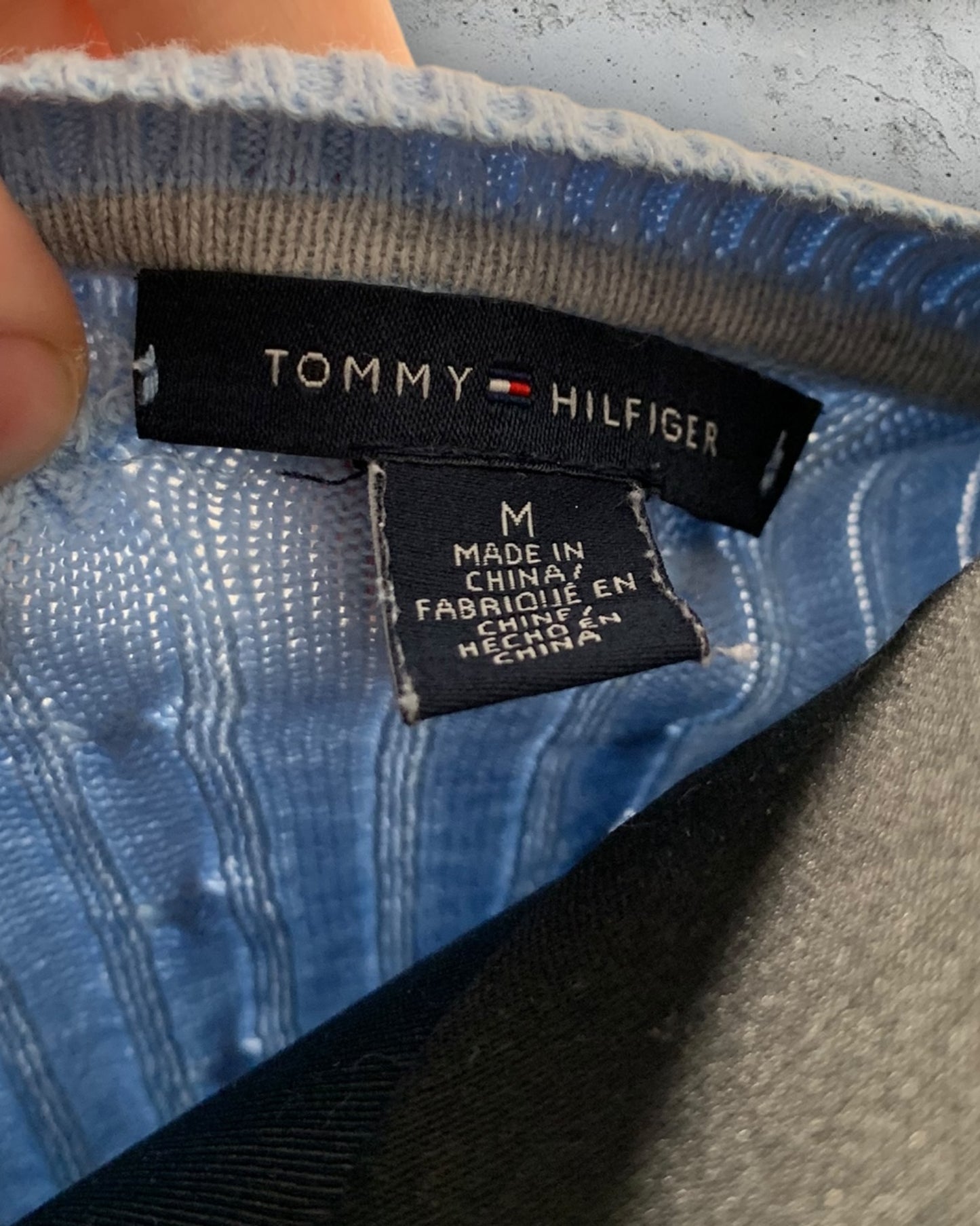 Pull Col V Torsadé Tommy Hilfiger ( M / 38 / 10 )