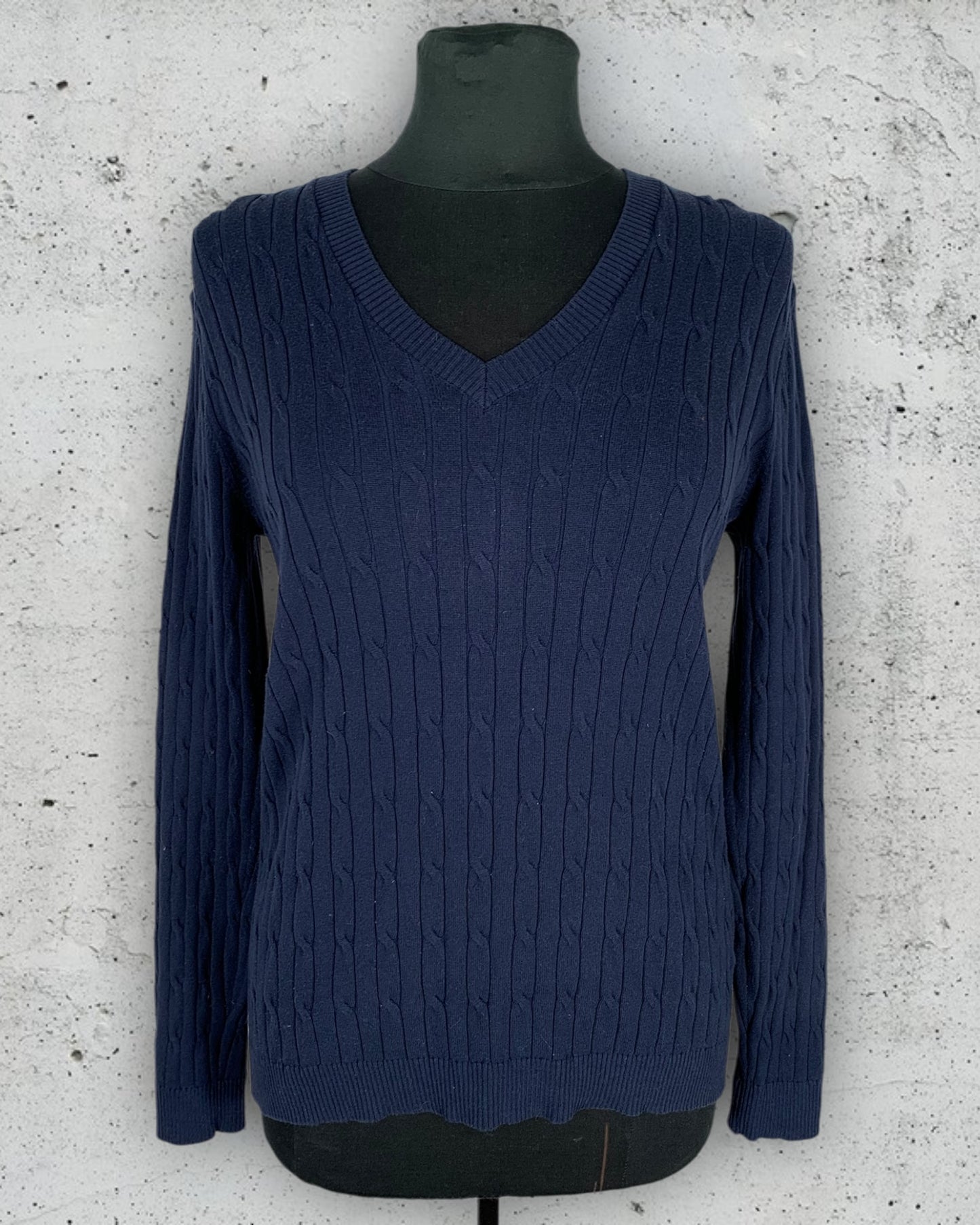 Pull Col V Torsadé Tommy Hilfiger ( S / 36 / 8 )