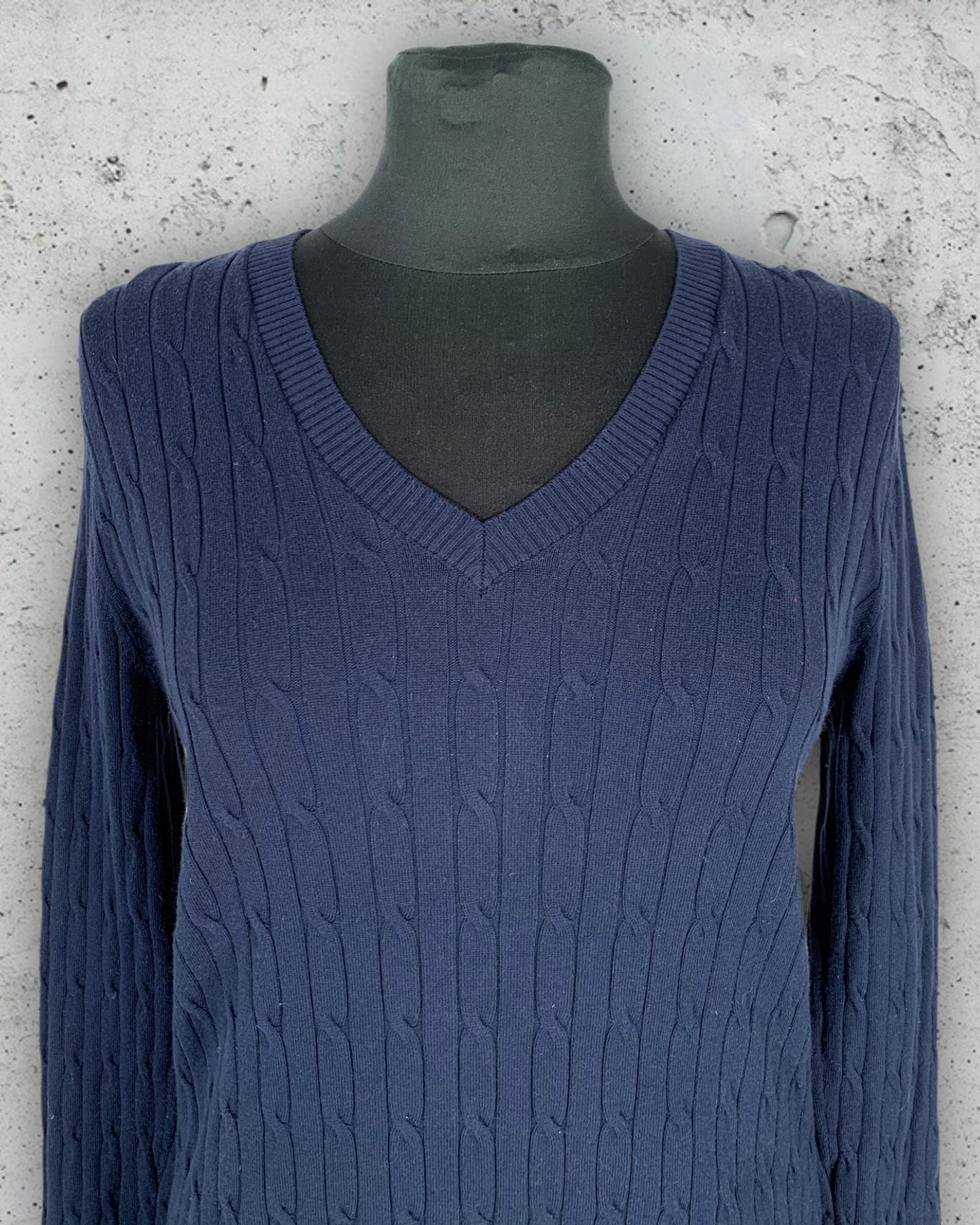 Pull Col V Torsadé Tommy Hilfiger ( S / 36 / 8 )