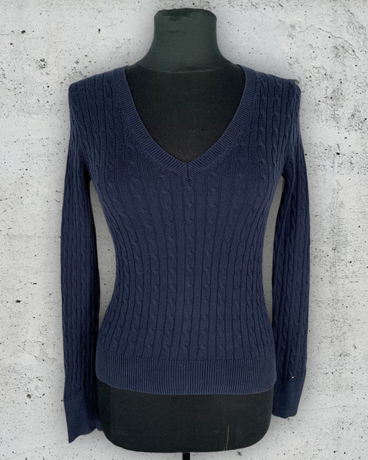 Pull Col V Torsadé Tommy Hilfiger ( XS / 34 / 6 )