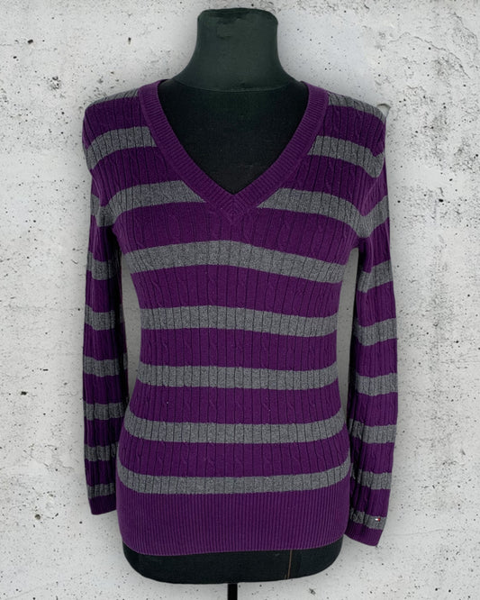 Pull Col V Torsadé Tommy Hilfiger ( M / 38 / 10 )