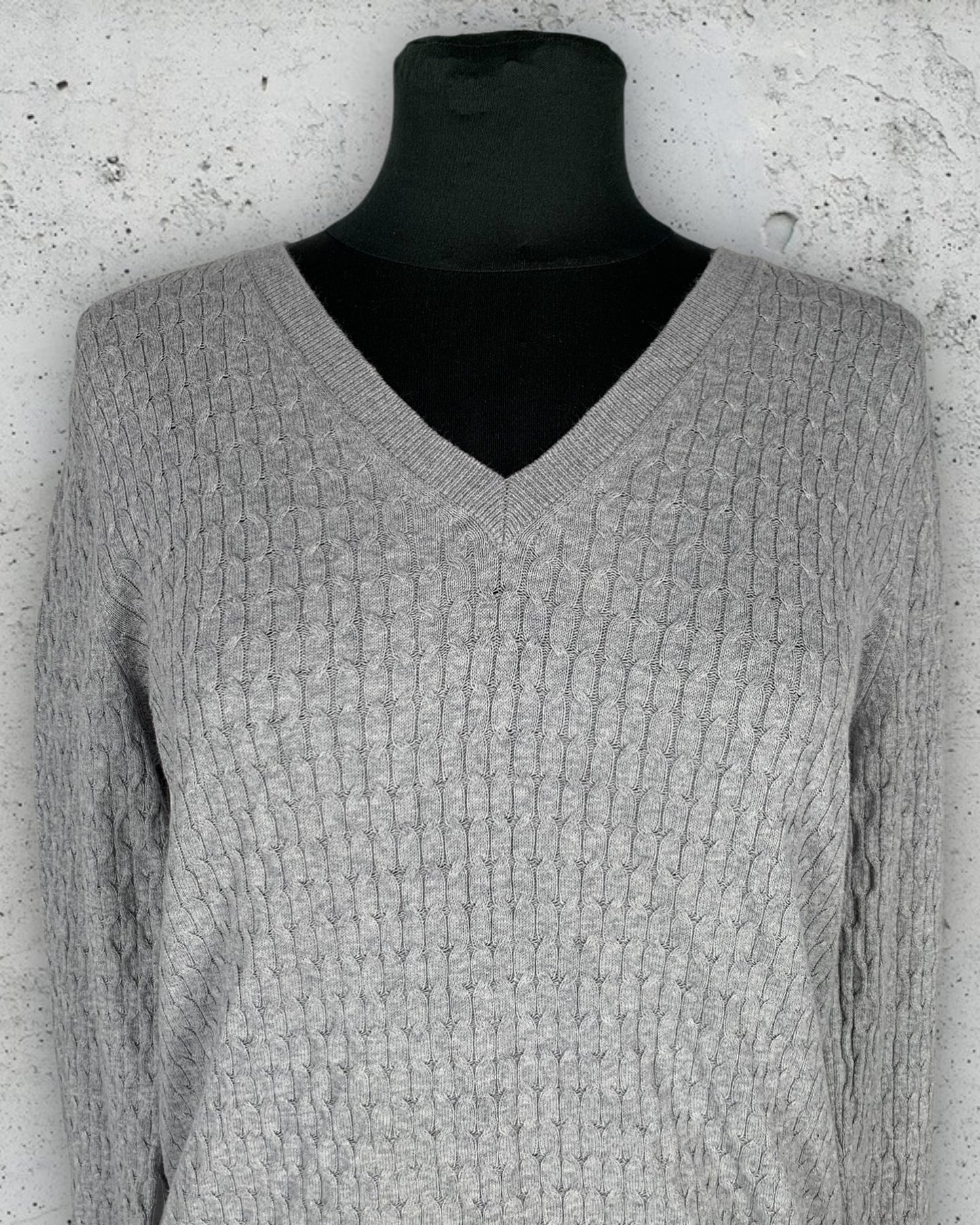 Pull Col V Torsadé Tommy Hilfiger ( L / 40 / 12 )