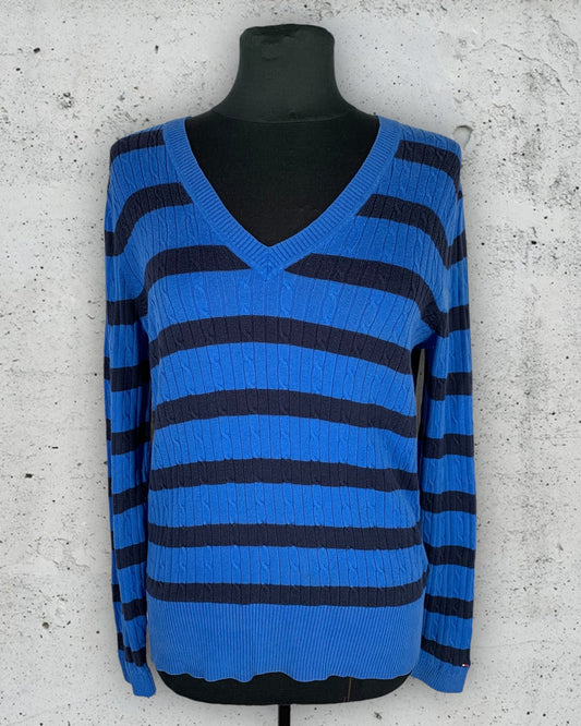 Pull Col V Torsadé Tommy Hilfiger ( XL / 42 / 14 )