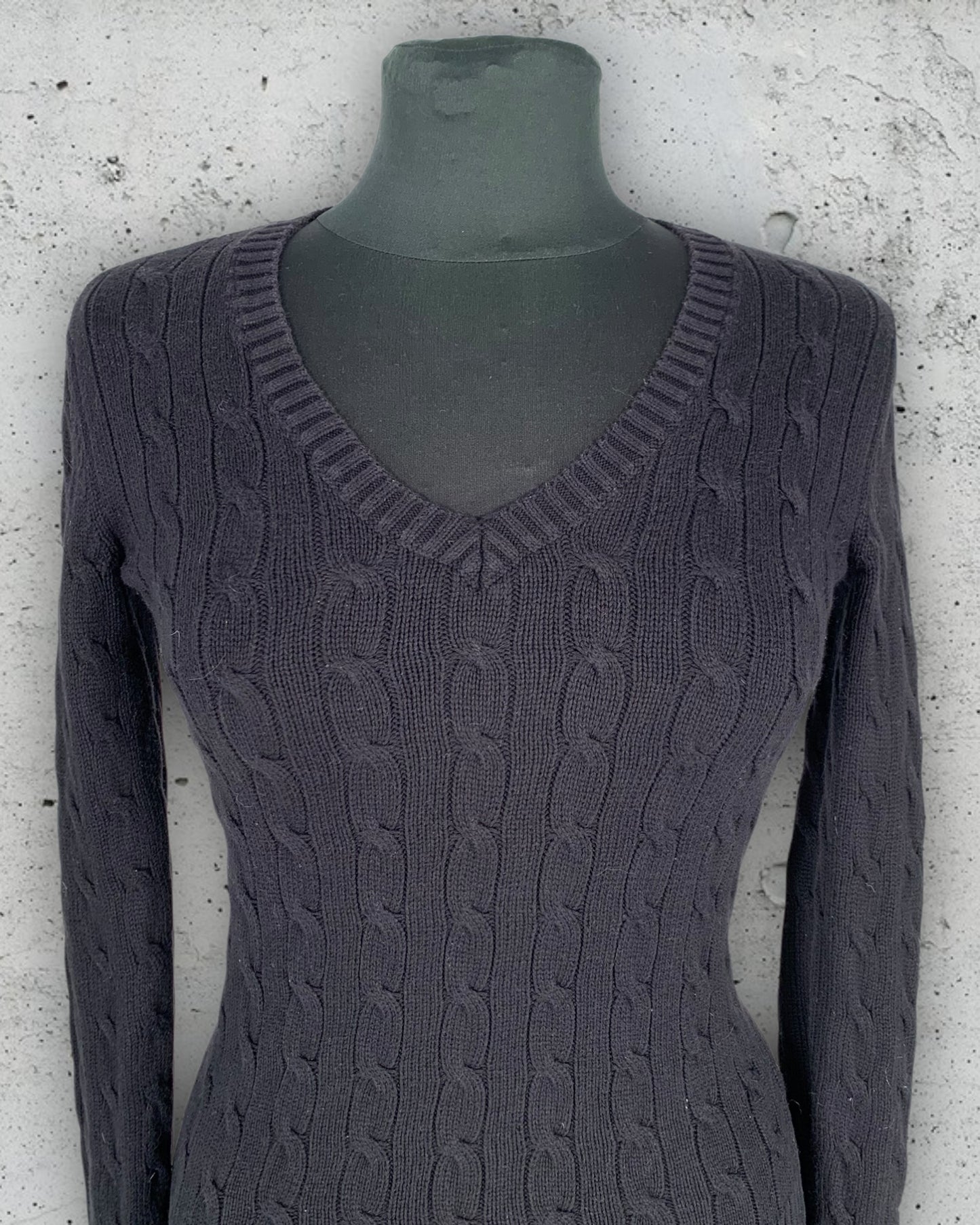 Pull Col V Torsadé Tommy Hilfiger ( XS / 34 / 6 )