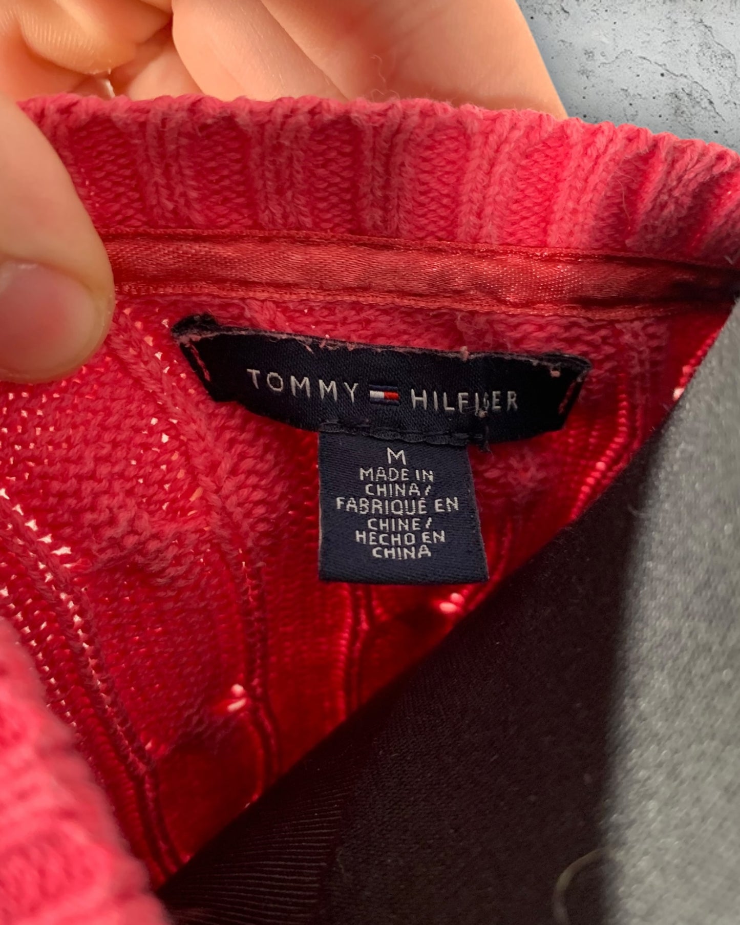 Pull Col V Torsadé Tommy Hilfiger ( M / 38 / 10 )