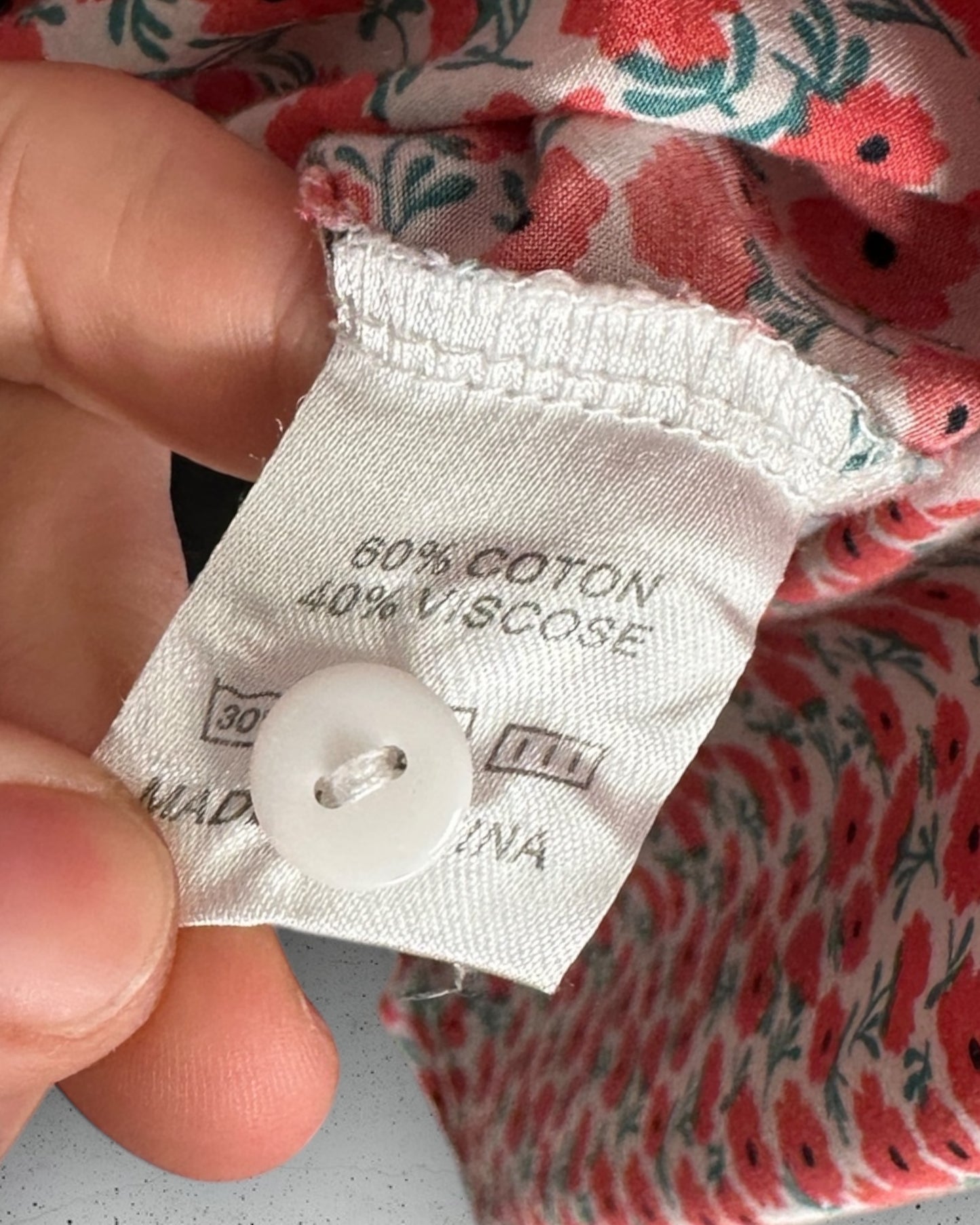 Chemisier Cerise Blue ( S / 36 / 8 )