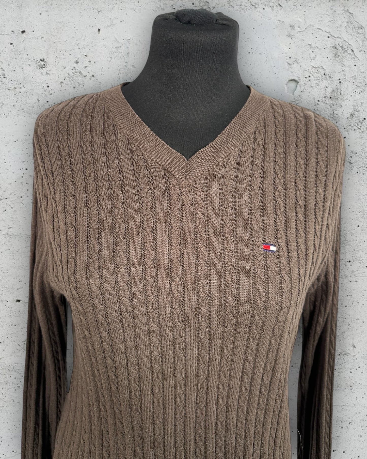 Pull Torsadé Col V Tommy Hilfiger ( L / 40 / 12 )