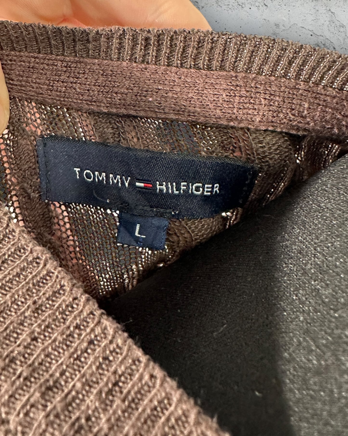 Pull Torsadé Col V Tommy Hilfiger ( L / 40 / 12 )