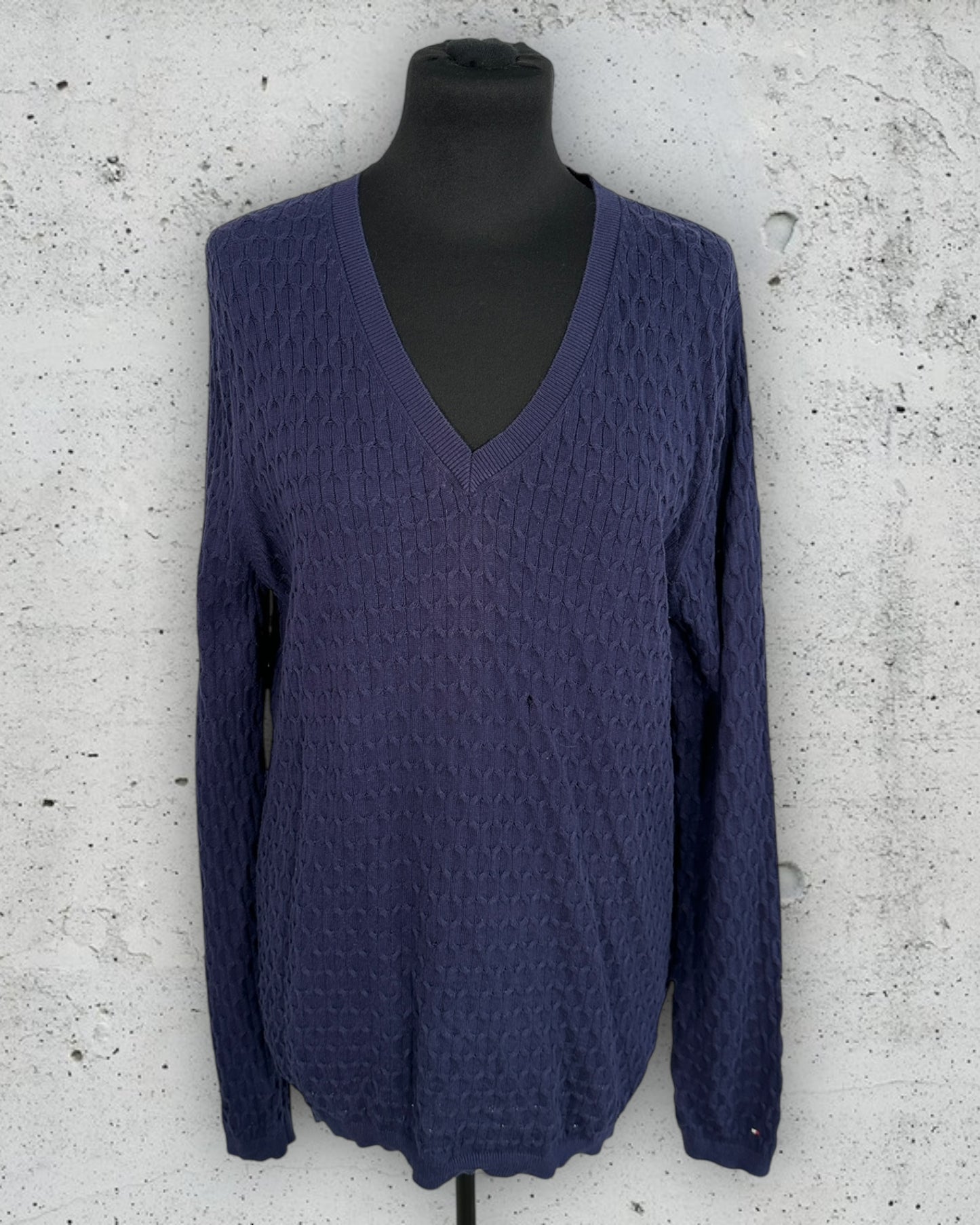 Pull Torsadé Col V Tommy Hilfiger ( XL / 42 / 14 )