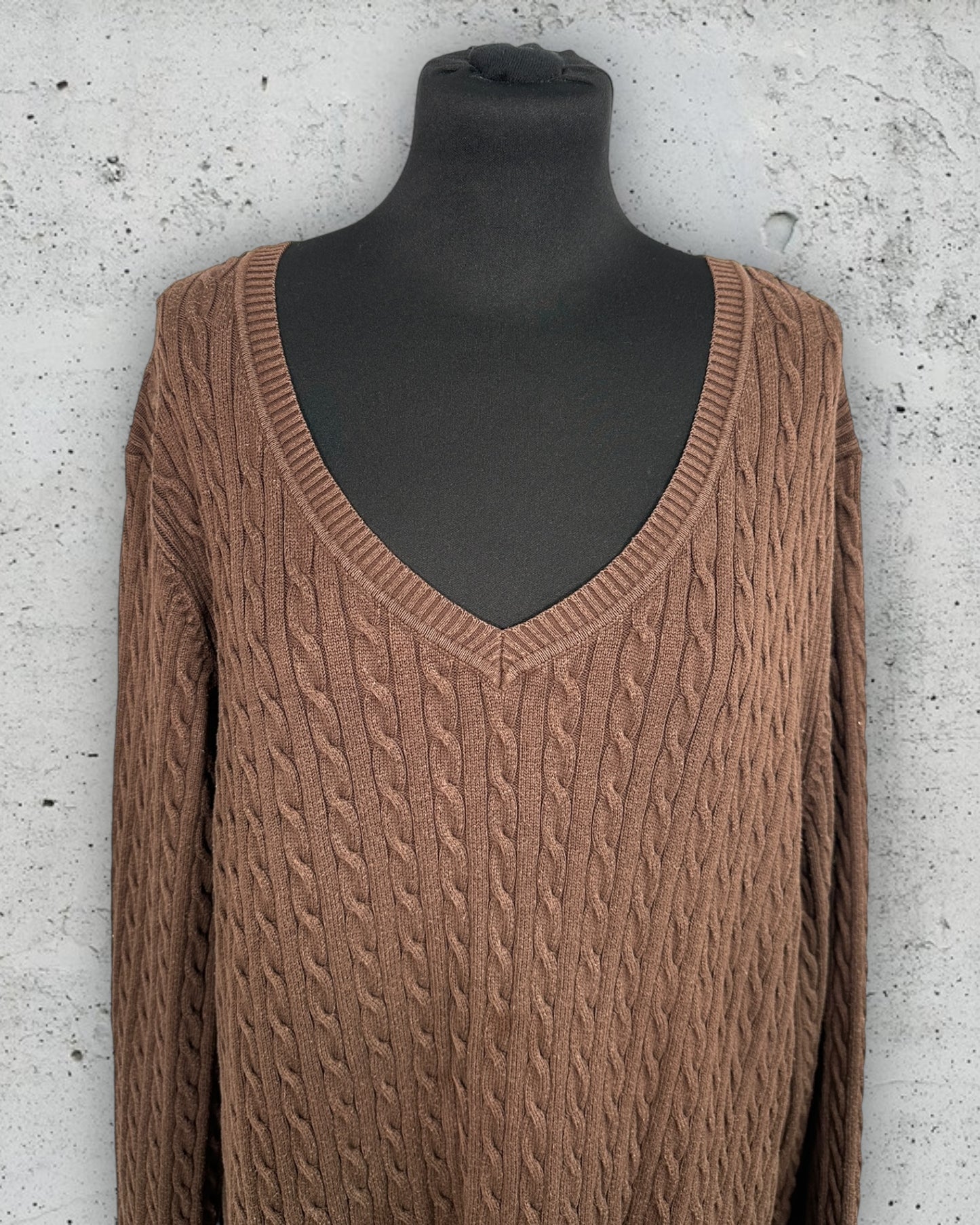 Pull Torsadé Col V Tommy Hilfiger ( XXL / 44 / 16 )