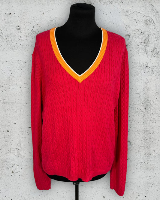 Pull Torsadé Col V Tommy Hilfiger ( XL / 42 / 14 )