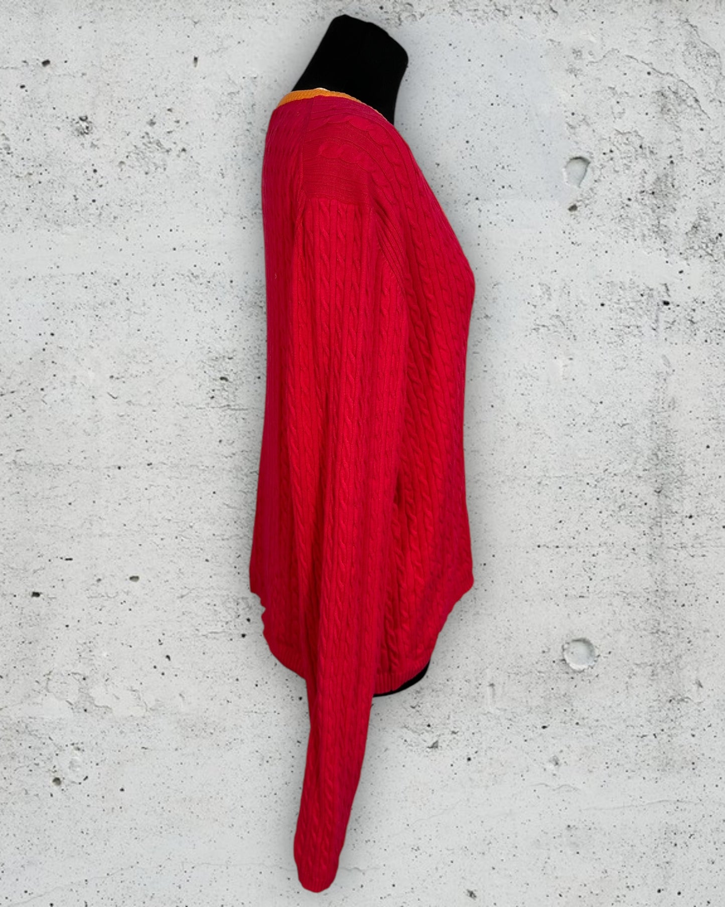 Pull Torsadé Col V Tommy Hilfiger ( XL / 42 / 14 )