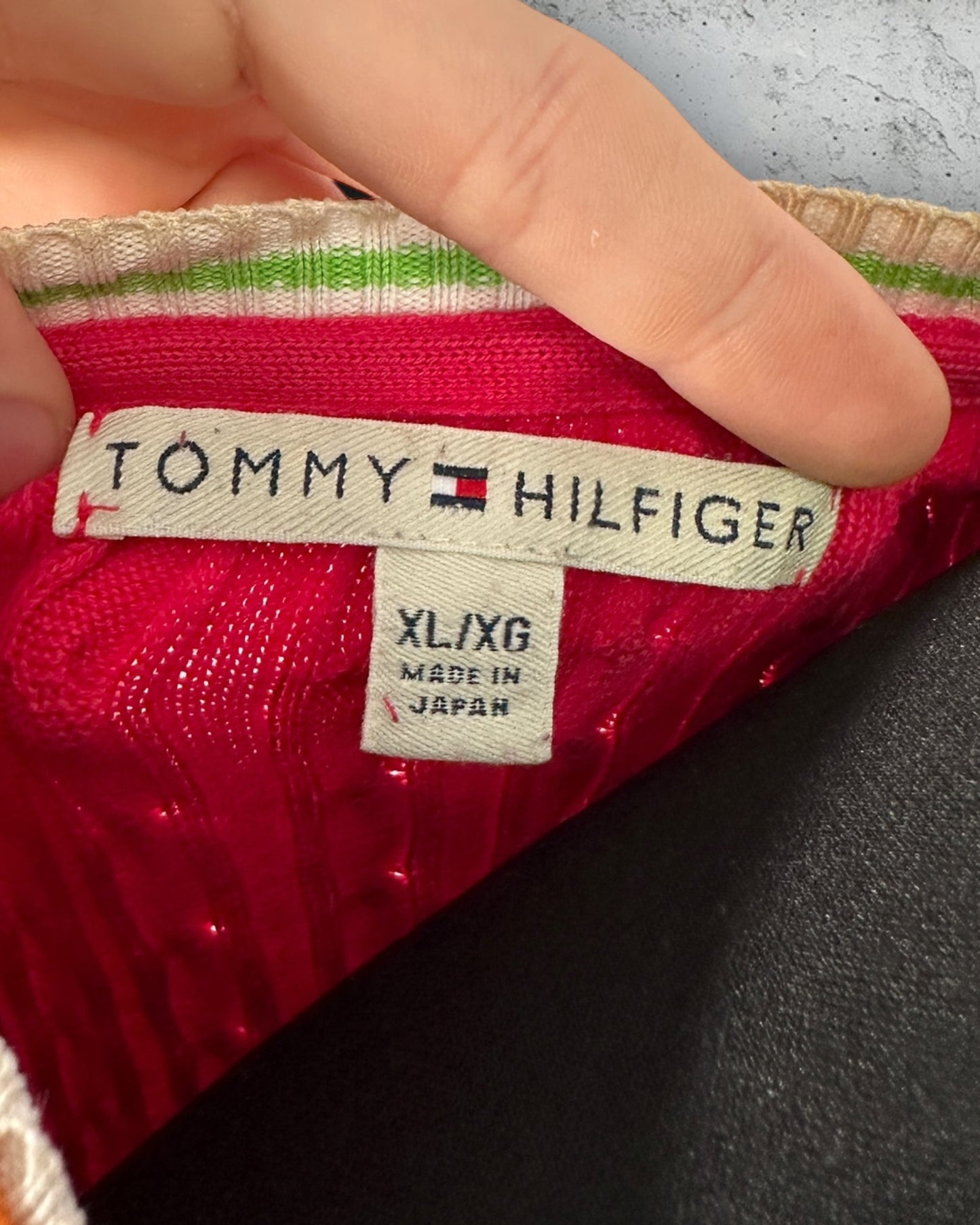 Pull Torsadé Col V Tommy Hilfiger ( XL / 42 / 14 )