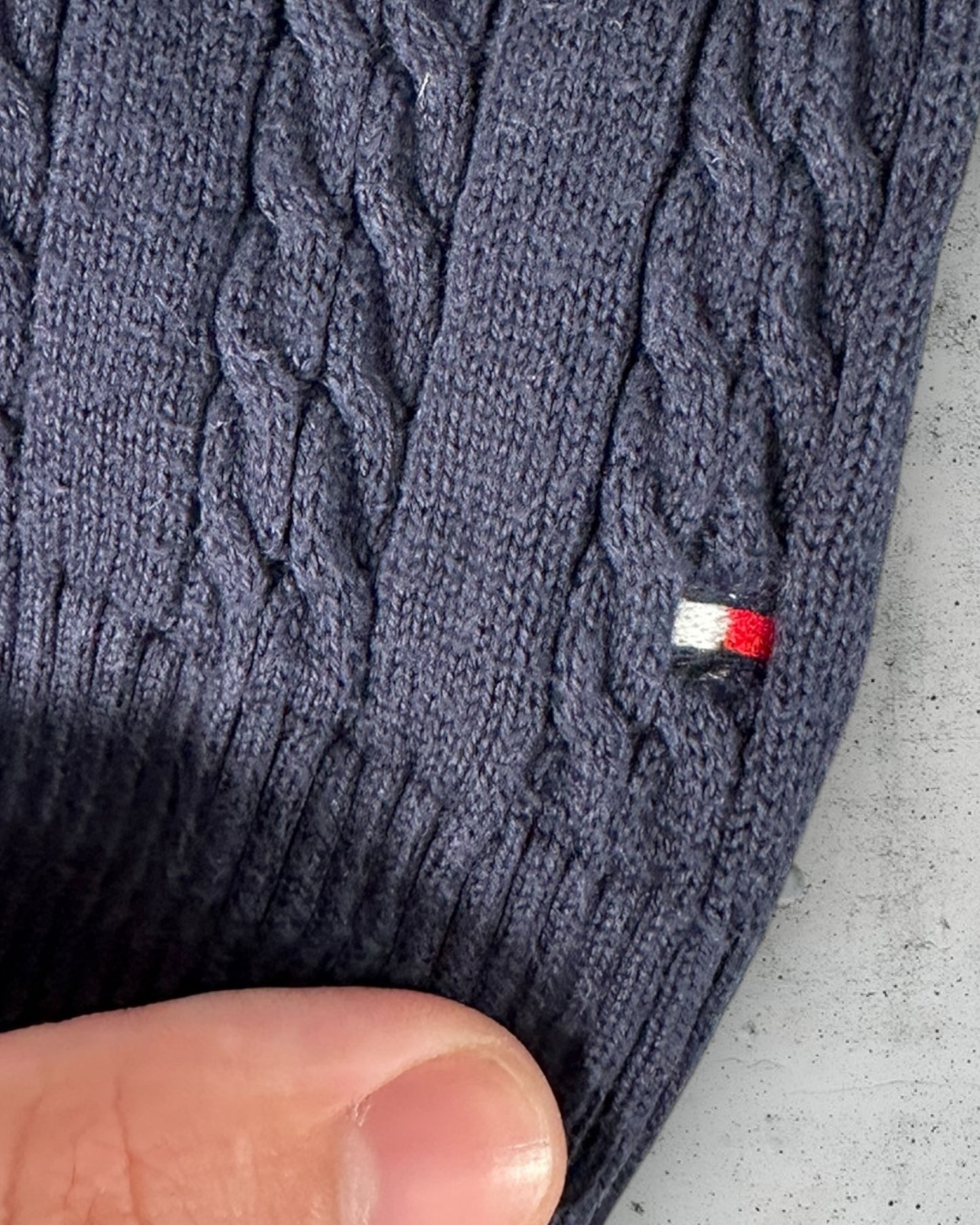 Pull Torsadé Col V Tommy Hilfiger ( XL / 42 / 14 )