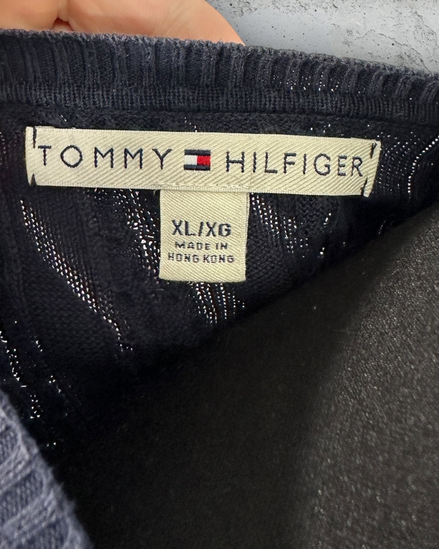 Pull Torsadé Col V Tommy Hilfiger ( XL / 42 / 14 )