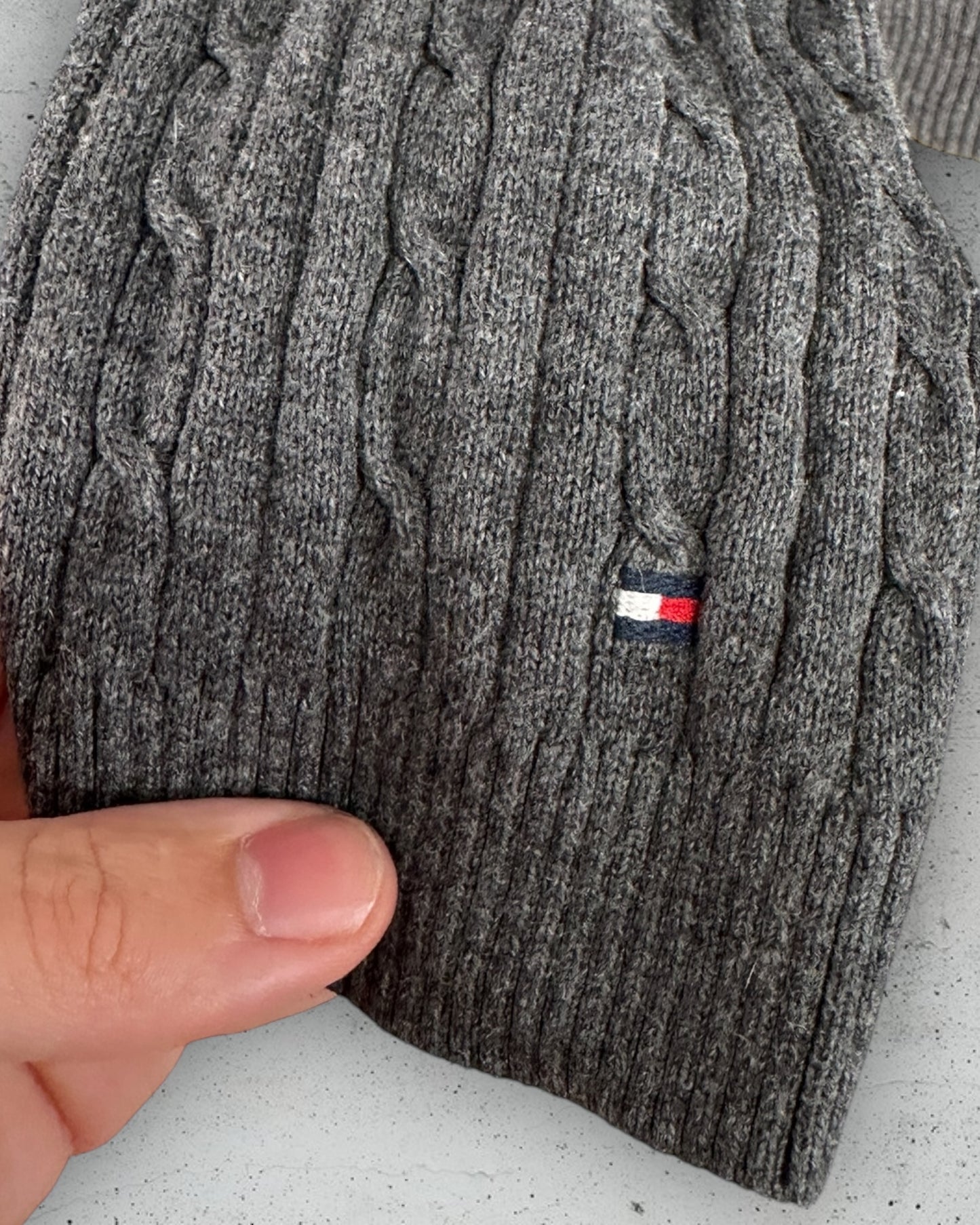 Pull Torsadé Col V Tommy Hilfiger ( XL / 42 / 14 )