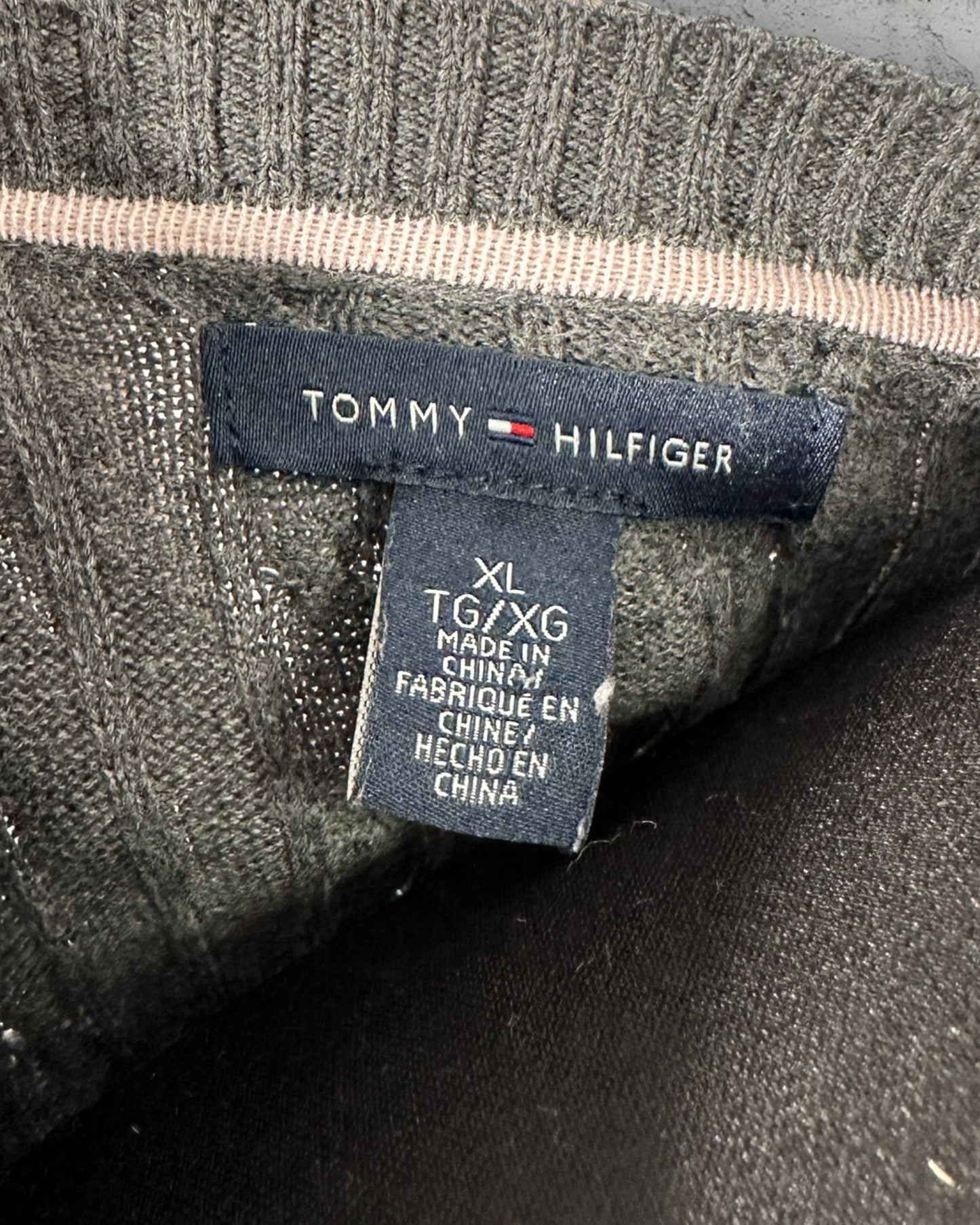 Pull Torsadé Col V Tommy Hilfiger ( XL / 42 / 14 )