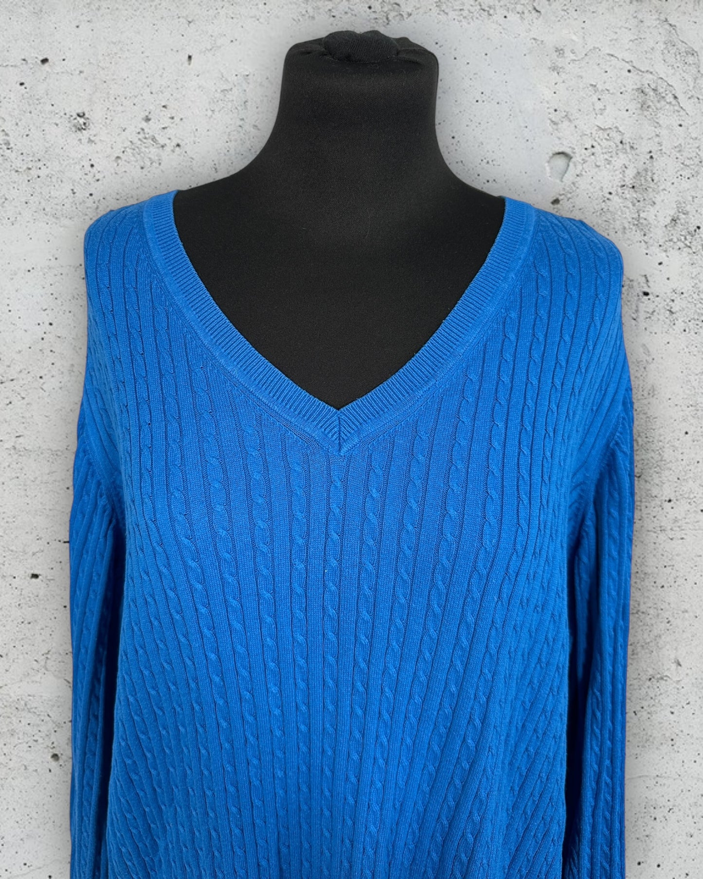 Pull Torsadé Col V Tommy Hilfiger ( XXL / 44 / 16 )