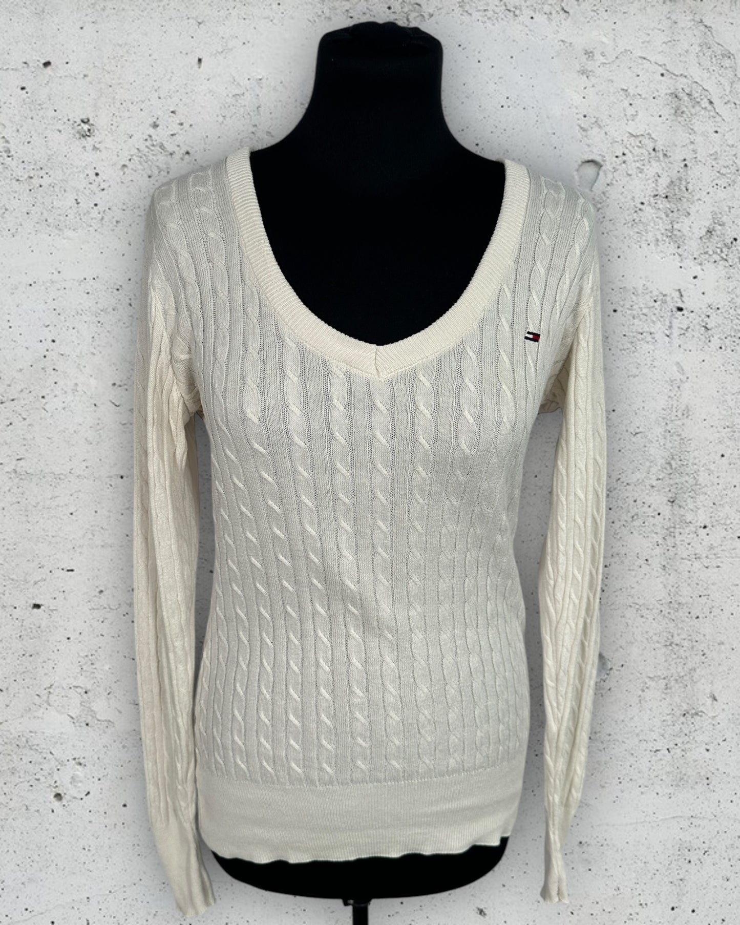 Pull Torsadé Col V Tommy Hilfiger ( XL / 42 / 14 )