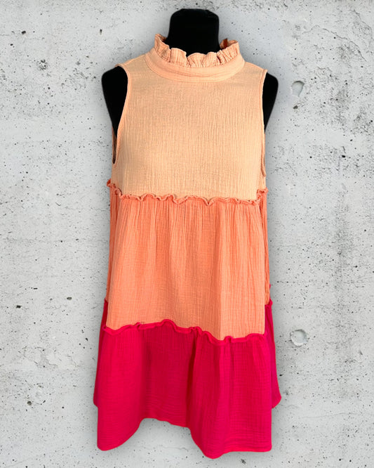 Robe Boutique Parisienne En Gaze de Coton ( M / 38 / 10 )