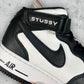 Nike Air Force 1 Mid Stussy Grey Black ( US 9.5 / EU 43 )
