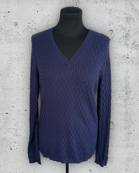 Pull col V torsadé Tommy Hilfiger ( M / 38 / 10 )