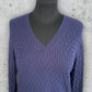 Pull col V torsadé Tommy Hilfiger ( M / 38 / 10 )