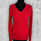 Pull col V torsadé Tommy Hilfiger ( S / 36 / 8 )