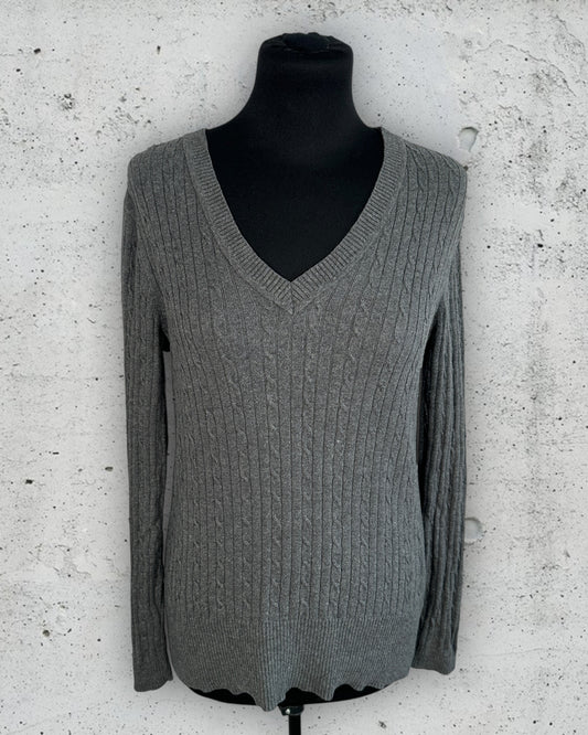 Pull col V torsadé Tommy Hilfiger ( M / 38 / 10 )