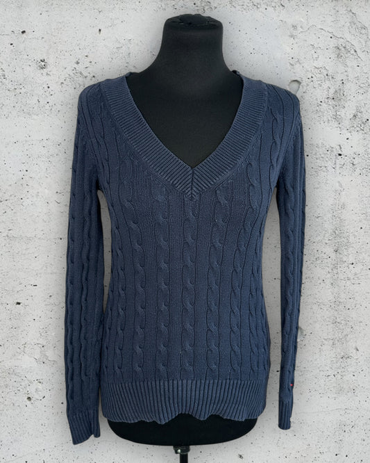 Pull col V torsadé Tommy Hilfiger XXS