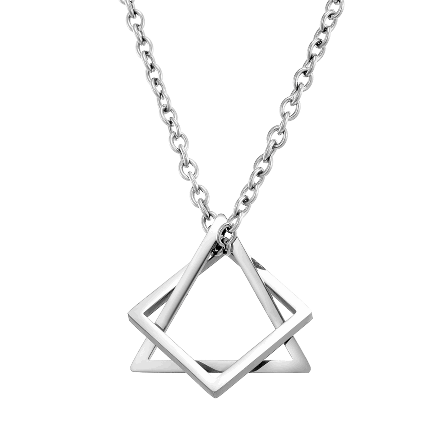 Collier avec pendentif géométrique